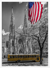 St Patrick's American Bus Art Print UK — Animal Dark Wall Art — Living Room — Wall It All Prints