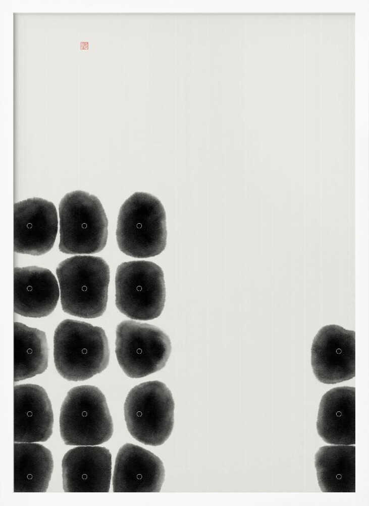Zen Ink Pebbles Art Print UK — Japanese Calm Wall Art — Bedroom — Wall It All Prints