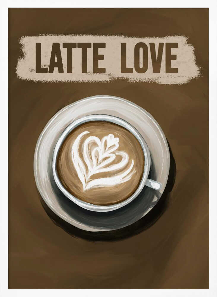 Latte Love Art Art Print UK — Food Vibrant Wall Art — Kitchen — Wall It All Prints
