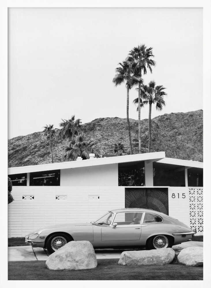 Iconic Car Palm Springs Art Print UK — Landscape Dark Wall Art — Living Room — Wall It All Prints