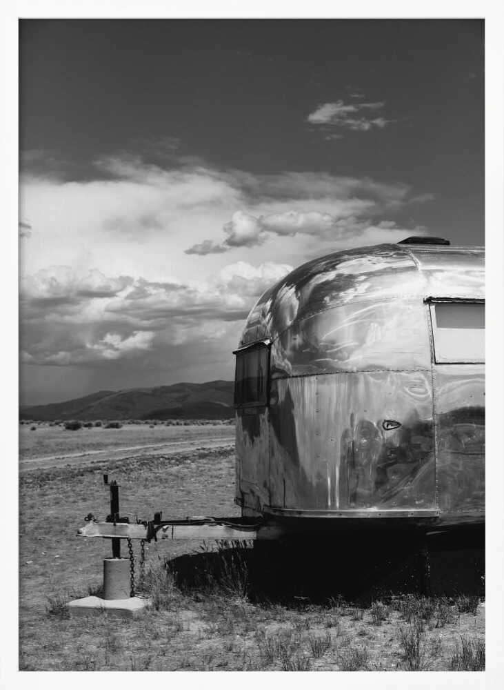 Classic Camper Desert Sky Art Print UK — Botanical Dark Wall Art — Living Room — Wall It All Prints