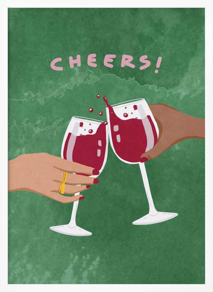 Cheers To Us Art Print UK — Abstract Calm Wall Art — Kitchen — Wall It All Prints