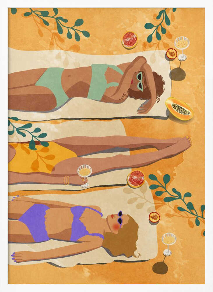 Summer Girls Art Print UK — Abstract Vibrant Wall Art — Kitchen — Wall It All Prints