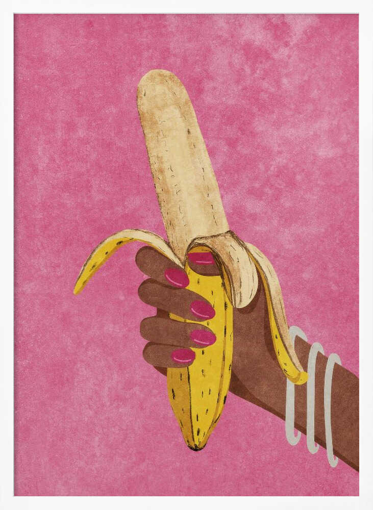 Banana Art Print UK — Abstract Vibrant Wall Art — Kitchen — Wall It All Prints