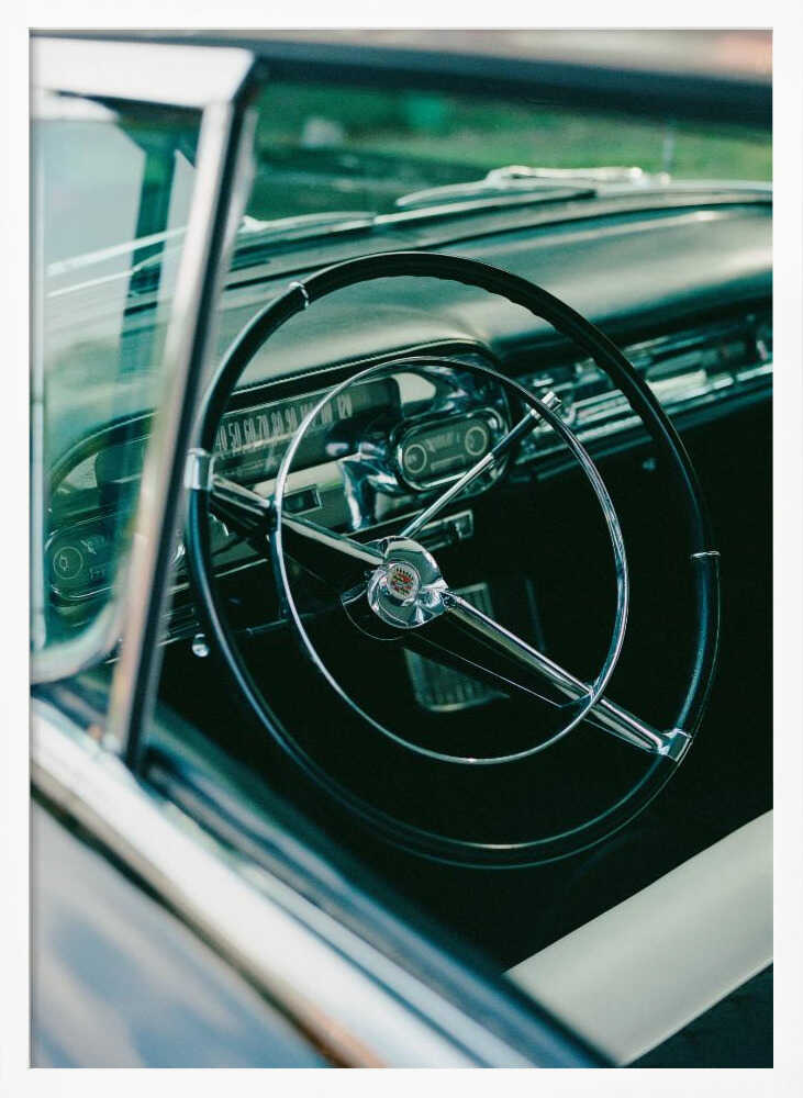 Vintage Car Interior Art Print UK — Vintage Vibrant Wall Art — Living Room — Wall It All Prints