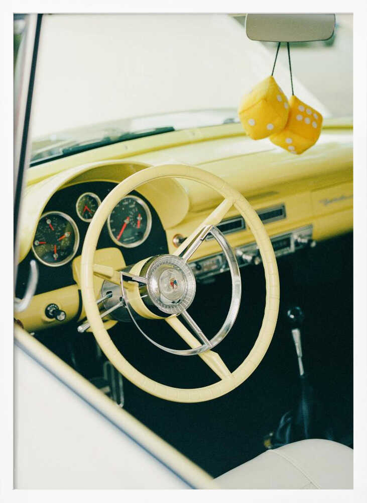 Retro Dashboard Drive Art Print UK — Vintage Vibrant Wall Art — Living Room — Wall It All Prints