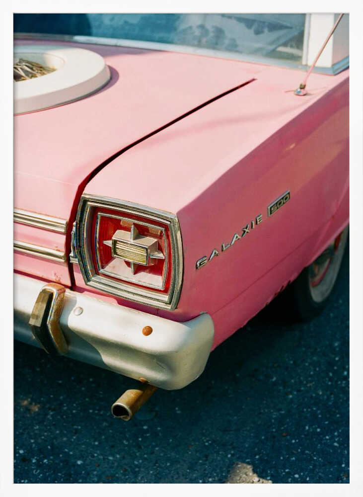 Pink Vintage Car Art Print UK — Automotive Vibrant Wall Art — Living Room — Wall It All Prints