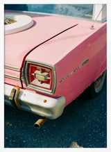 Pink Vintage Car Art Print UK — Automotive Vibrant Wall Art — Living Room — Wall It All Prints