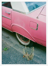 Vintage Pink Street Car Art Print UK — Automotive Vibrant Wall Art — Living Room — Wall It All Prints