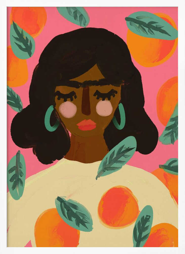 Peachy Dreams Art Print UK — Botanical Vibrant Wall Art — Kitchen — Wall It All Prints