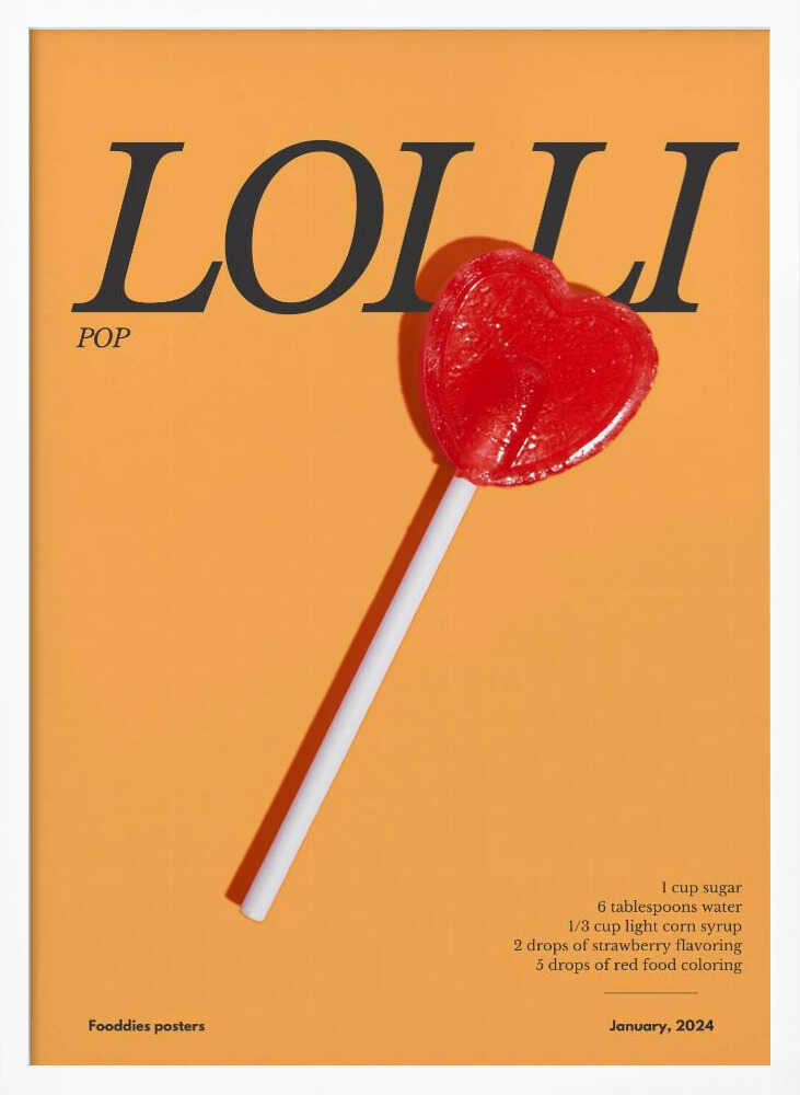 Sweet Heart Lollipop Art Print UK — Japanese Vibrant Wall Art — Living Room — Wall It All Prints