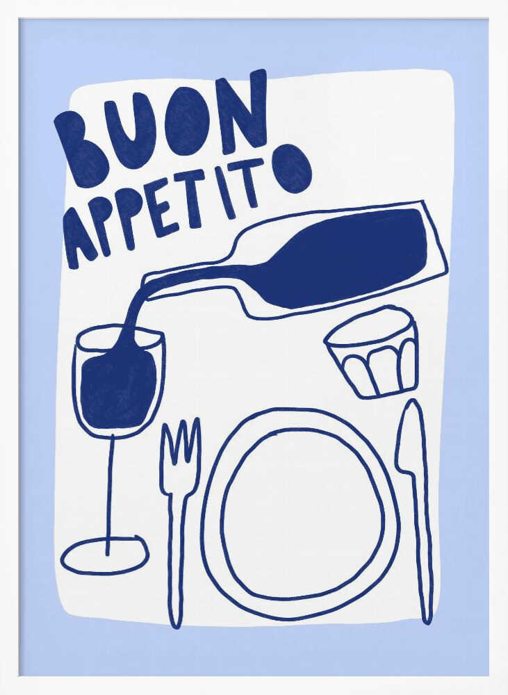 Dining Delight Art Print UK — Abstract Minimal Wall Art — Kitchen — Wall It All Prints