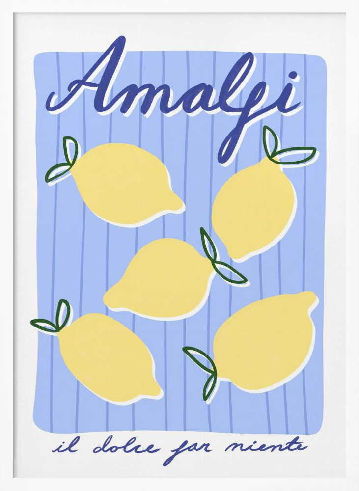 Lemon Bliss Amalfi Art Print UK — Abstract Vibrant Wall Art — Kitchen — Wall It All Prints