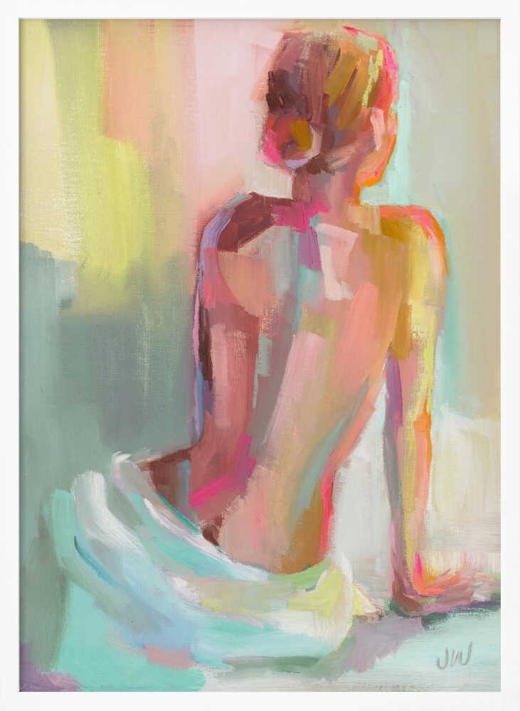 Woman Posing Art Print UK — Portrait Calm Wall Art — Living Room — Wall It All Prints