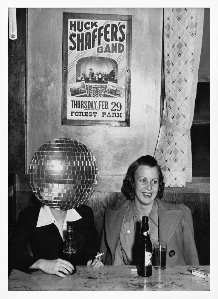 Retro Disco Bar Fun Art Print UK — Portrait Calm Wall Art — Living Room — Wall It All Prints