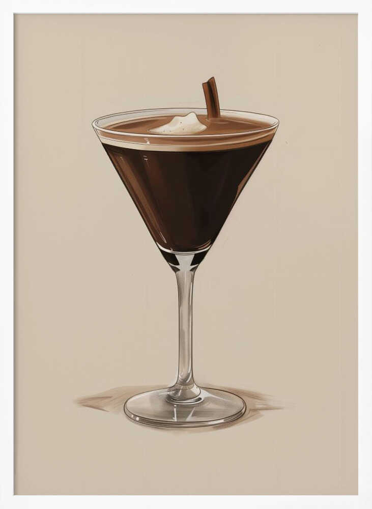 Cinnamon Espresso Martini Art Print UK — Vintage Vibrant Wall Art — Kitchen — Wall It All Prints