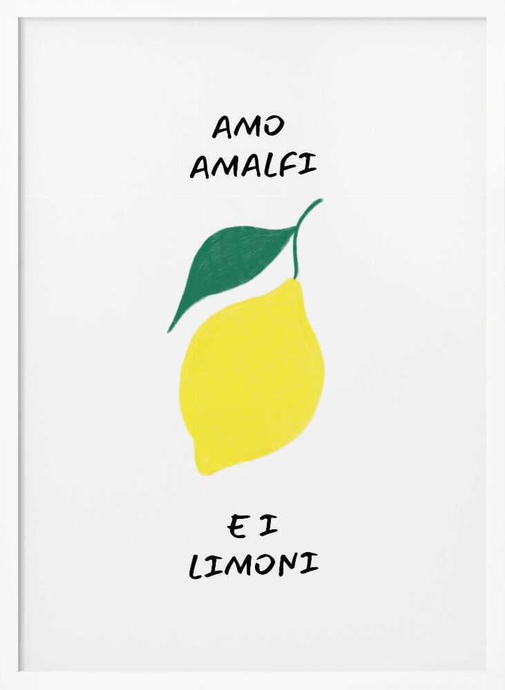 Amo Amalfi E Limoni Art Print UK — Botanical Vibrant Wall Art — Kitchen — Wall It All Prints