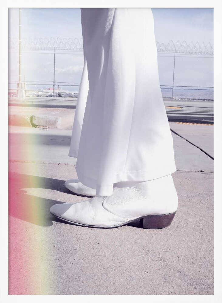 White Pants Airport Style Art Print UK — Portrait Vibrant Wall Art — Office — Wall It All Prints