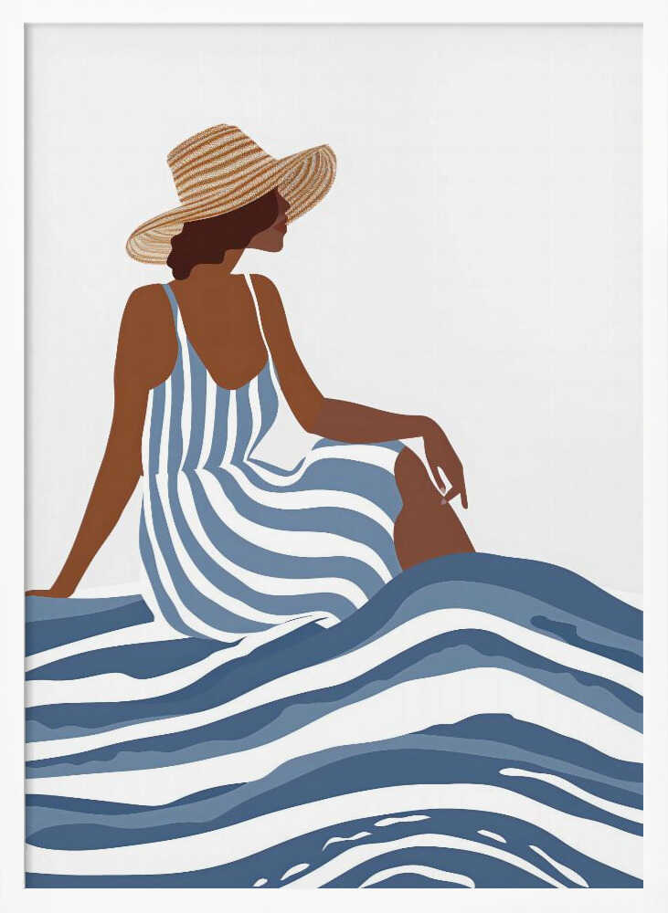 Summer Woman on Waves
