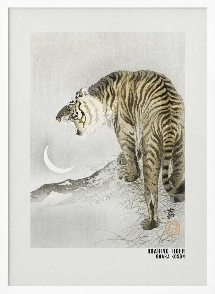 Roaring Tiger Art Poster