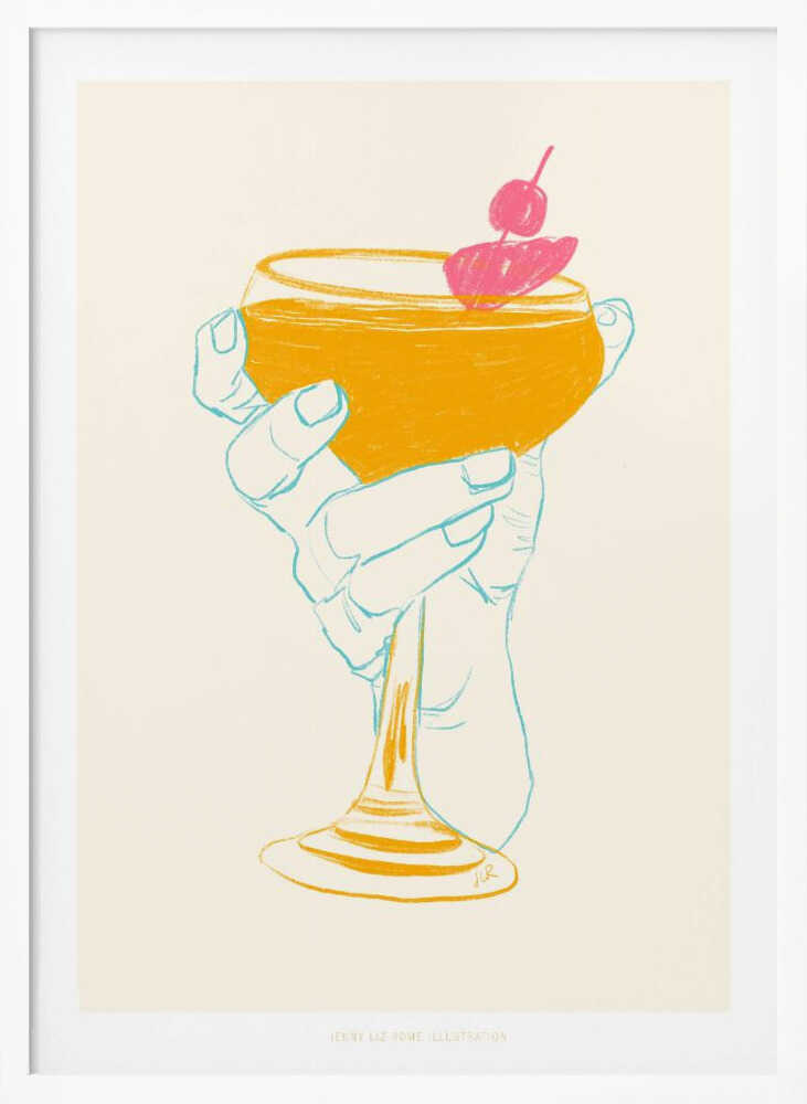 Jlr Cocktail1 Art Print UK — Vintage Vibrant Wall Art — Living Room — Wall It All Prints