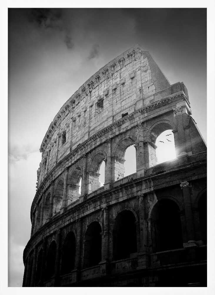 Colosseum Sunburst Art Print UK — Dark Moody Vibrant Wall Art — Living Room — Wall It All Prints