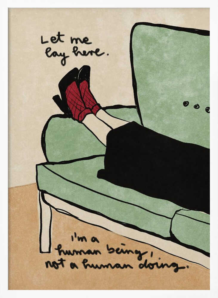 Let me lay here Art Print UK — Portrait Dark Wall Art — Living Room — Wall It All Prints