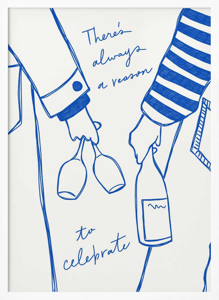 A Reason To Celebrate Art Print UK — Food Minimal Wall Art — Kitchen — Wall It All Prints