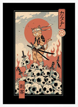 Catana Assassin Art Print UK — Japanese Vibrant Wall Art — Living Room — Wall It All Prints
