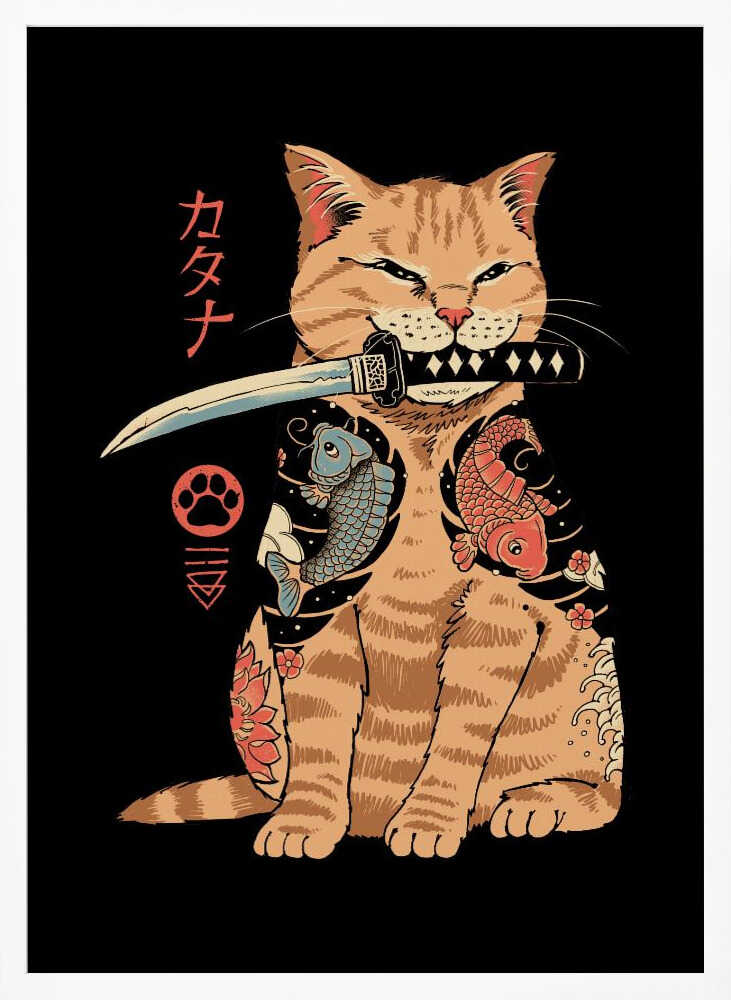Catana Art Print UK — Japanese Vibrant Wall Art — Living Room — Wall It All Prints