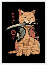 Catana Art Print UK — Japanese Vibrant Wall Art — Living Room — Wall It All Prints