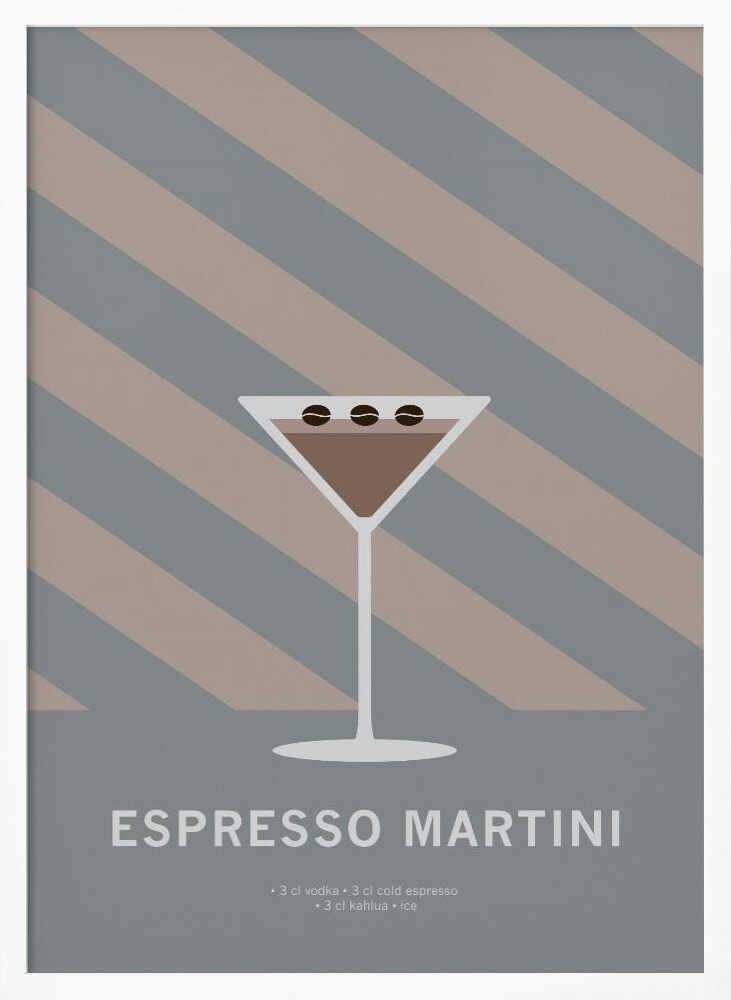 Chic Espresso Martini Art Print UK — Abstract Minimal Wall Art — Living Room — Wall It All Prints