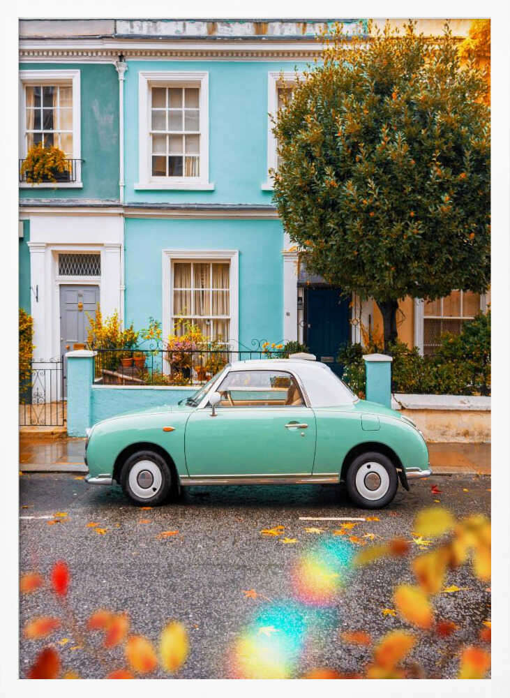 Mint Green Vintage Street Art Print UK — Vintage Vibrant Wall Art — Living Room — Wall It All Prints