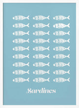 Minimalist Sardines Blue