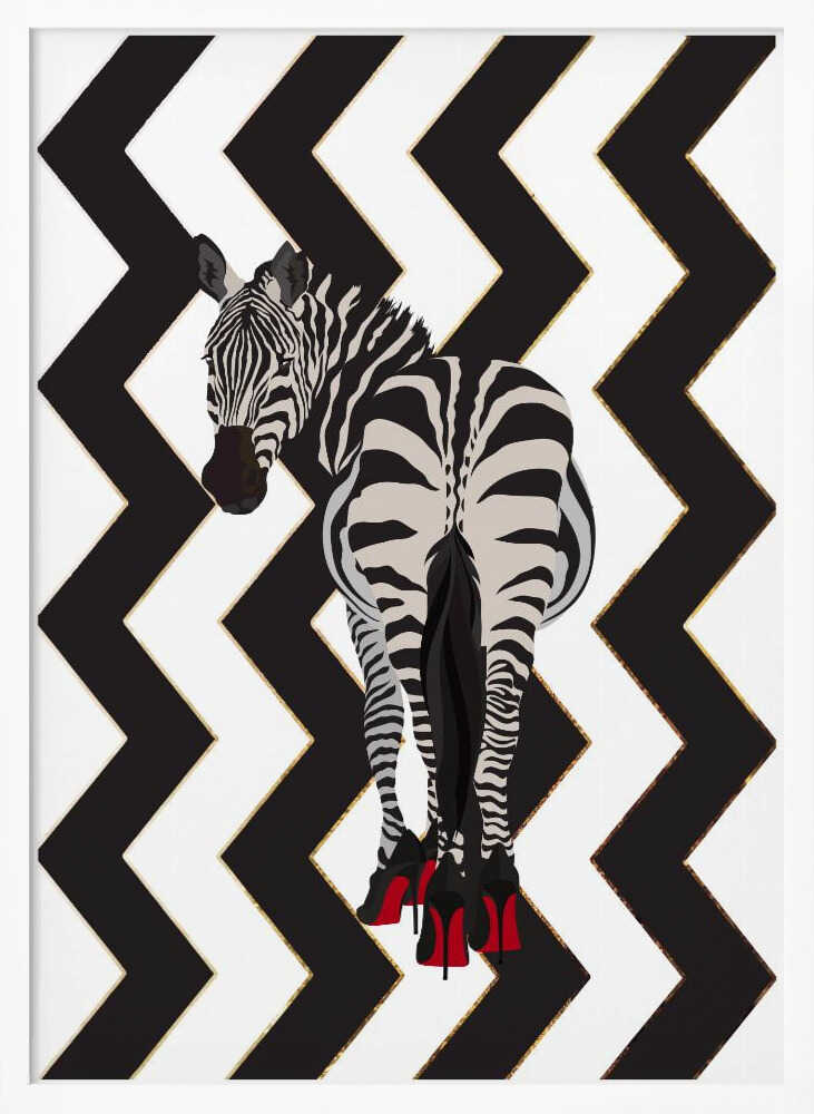 Chic Zebra Red Heels