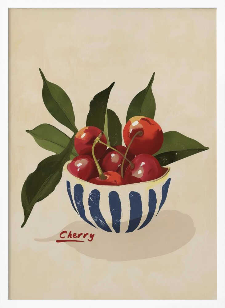 Cherry Delight Art Print UK — Food Fresh Wall Art — Kitchen — Wall It All Prints