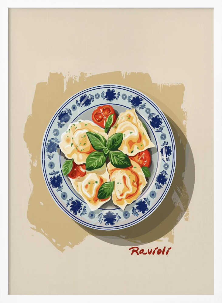 Ravioli Delight Art Print UK — Vintage Fresh Wall Art — Kitchen — Wall It All Prints