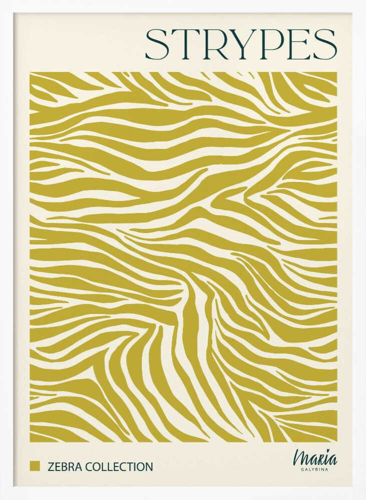 Green Zebra Pattern Art Print UK — Abstract Vibrant Wall Art — Living Room — Wall It All Prints