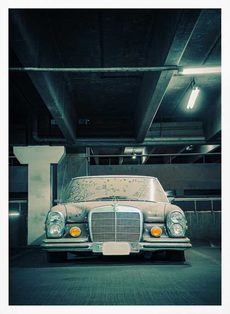 Forgotten Classic Car Art Print UK — Dark Moody Dark Wall Art — Living Room — Wall It All Prints