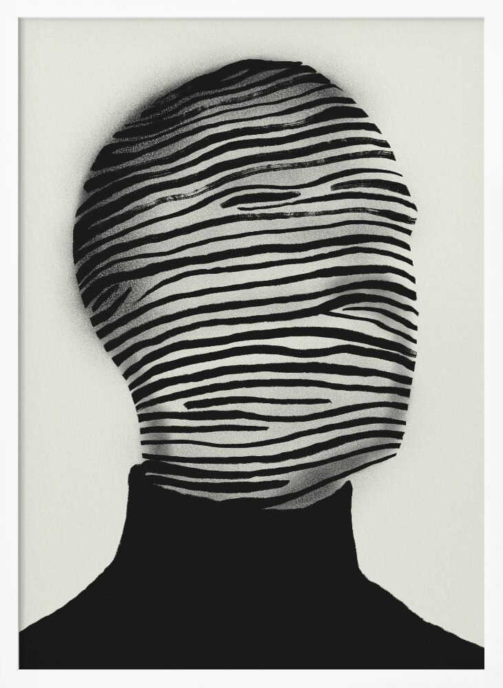 Abstract Striped Face