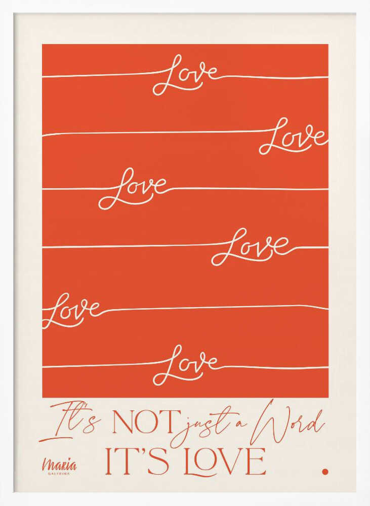 Love Not Just A Word Art Print UK — Abstract Minimal Wall Art — Office — Wall It All Prints