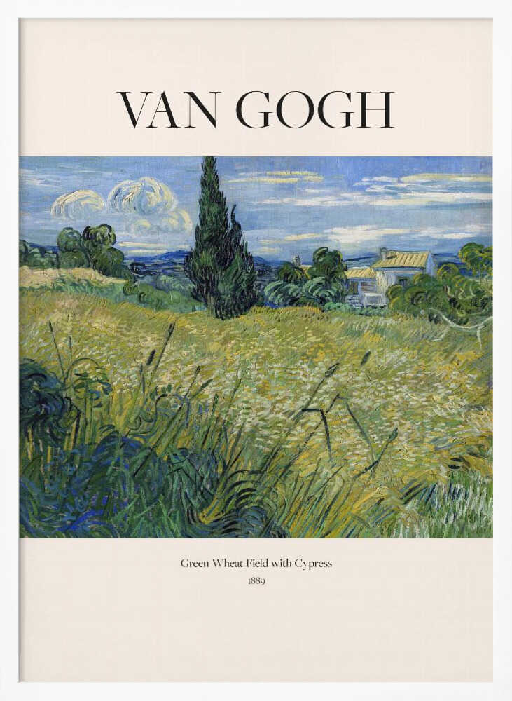 Green Wheat Field With Cypress (1889) Van Gogh