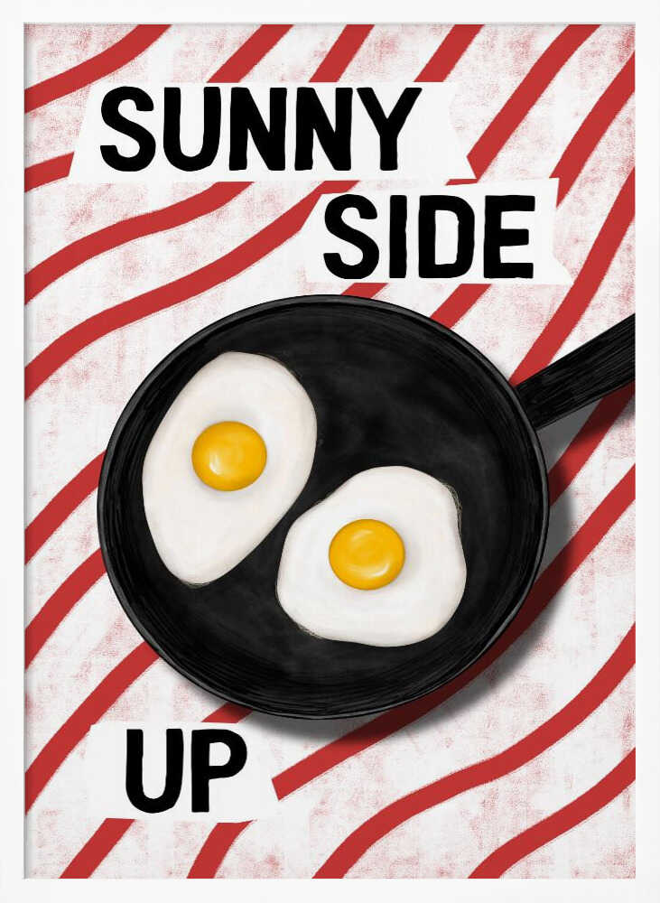 Sunny Side Up Breakfast Art Print UK — Abstract Vibrant Wall Art — Kitchen — Wall It All Prints