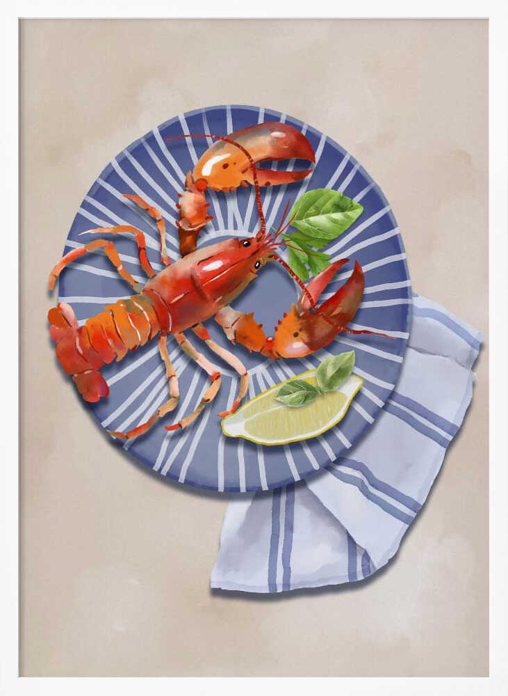 Fresh Lobster Meal Art Print UK — Food Fresh Wall Art — Kitchen — Wall It All Prints