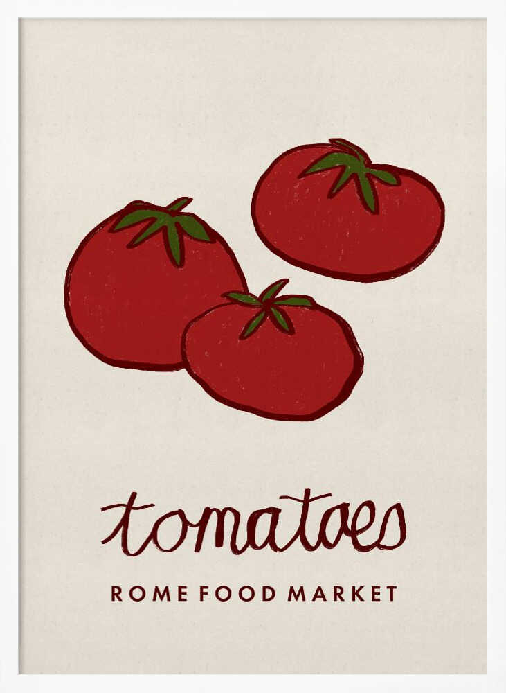 Fresh Market Tomatoes Art Print UK — Botanical Fresh Wall Art — Kitchen — Wall It All Prints