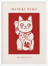 Maneki Neko Lucky Cat Art Print UK — Japanese Minimal Wall Art — Office — Wall It All Prints