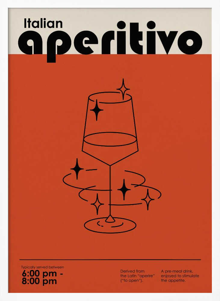 Sparkling Italian Aperitivo Art Print UK — Abstract Dark Wall Art — Kitchen — Wall It All Prints