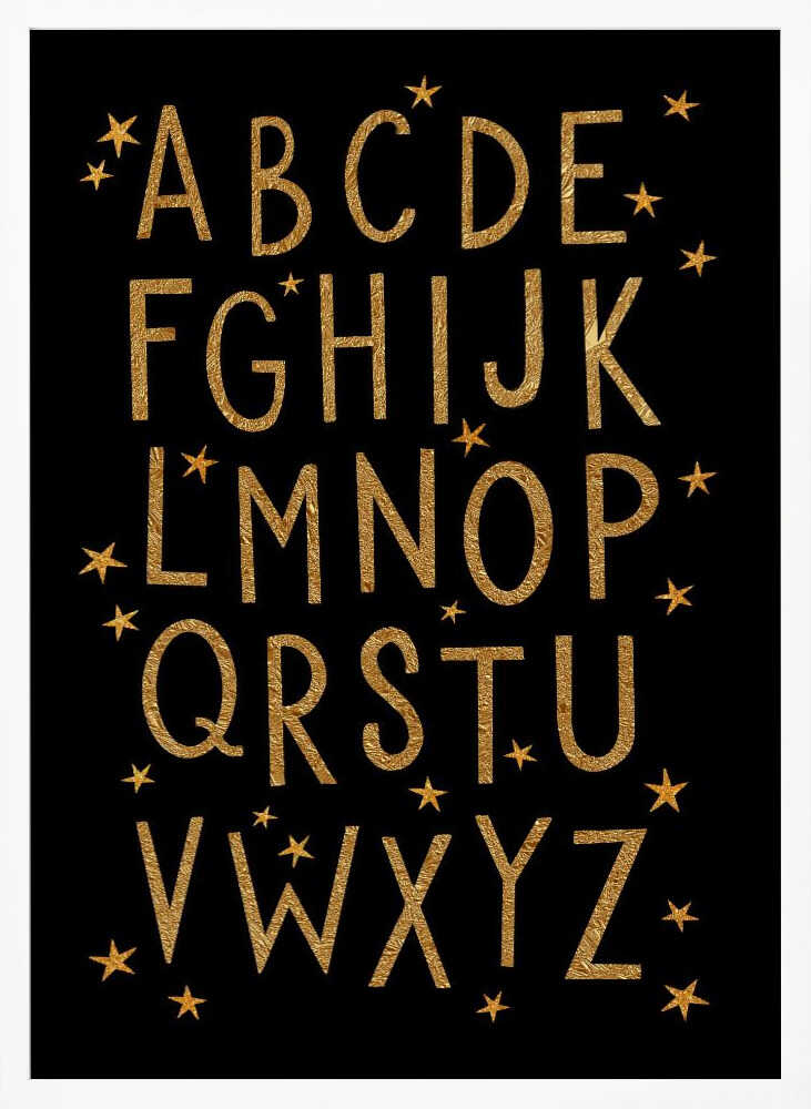 Golden Alphabet Stars