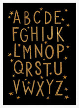 Golden Alphabet Stars