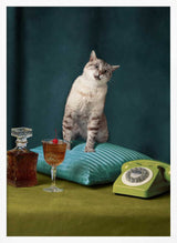 Funny Retro Cat Art Print UK — Portrait Fresh Wall Art — Living Room — Wall It All Prints